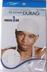 Magic Collection Adjustable Tie Down Du Rag #4769WHI