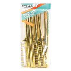 Stella Bone Tail Combs 12pk - Gold