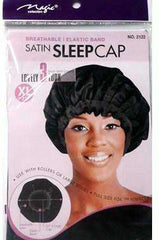 Magic Collection Extra Large Satin Sleep Cap #2122BLA Black