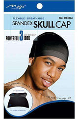 Magic Collection Spandex Skull Cap #4764BLA Black
