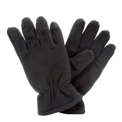 Men's Soft Polar Fleece Gloves - Black