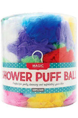 Magic Collection Shower Puff Ball 50pc Jar #12345