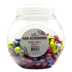 Magic Collection Hair Baubles Jar of 100 - Neon Assorted & White #PPP01J-9