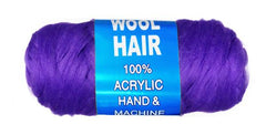 100% Acrylic Brazilian Wool Hair Yarn - Purple