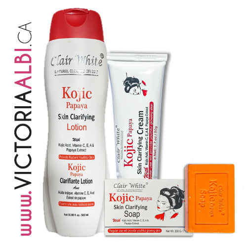 Clair White CLAIR WHITE KOJIC PAPAYA COFFRET Nr: 1 - Authentic Skincare Treatment
