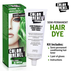 Color Rebel London Semi-Permanent Conditioning Hair Toner - Be Green