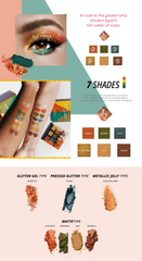 Secret of Pharaoh 7 Shades Eyeshadow Palette - Nature's Embrace