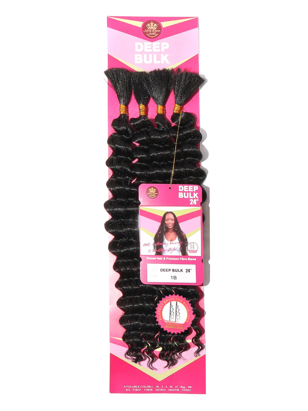 Boho Deep Bulk 24 inch synthetic braiding hair Mary Queen Trade