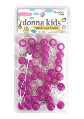 Donna Kids XXL Hair Beads - Purple & Clear #5846