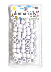 Donna Kids Hair Beads - White #5602