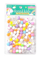 Donna Kids Two Tone Hair Beads - Pastel Assorted #5952