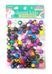 Donna Kids Two Tone Hair Beads - Multi Assorted #5954