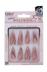 EBIN Press-On Nails Falling in Hollywood - Brown Sugar Babe #NN3DH006 X-Long