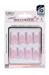 EBIN Press-On Nails Falling in Hollywood - Monroe #NN3DH004 Long