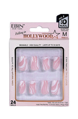 EBIN Press-On Nails Falling in Hollywood - Scripted #NN3DH001 Medium