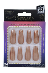 EBIN Press-On Nails What Happens in Vegas - 24K #N3DV006 X-Long