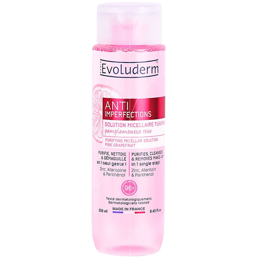 Evoluderm EVOLUDERM® ANTI IMPERFECTIONS SOLUTION MICELLAIRE PURIFIANTE. (2) - Authentic Skincare Treatment