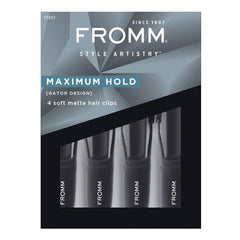 FROMM Soft Matte Gator Clips 4 Pack Black