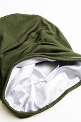 Grace Eleyae Adjustable Slap | Satin-Lined Cap - Olive