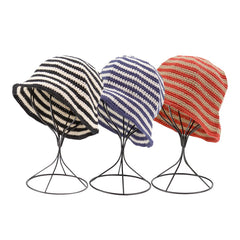 Handmade Fashion Striped Bucket Hat
