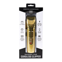 Hot & Hotter Professional Lithium Cordless Clipper - Gold #5785