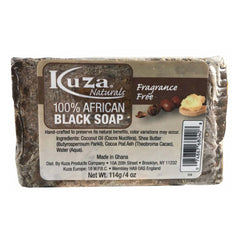 Kuza Naturals 100% African Black Soap Fragrance Free
