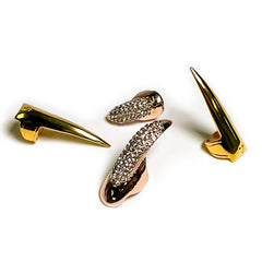 Touch Ups Finger Braiding Tool Adjustable Hair Sectioning Rings - Rhinestone