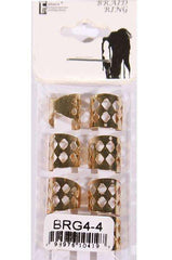 Gold Aluminum Braid Ring Tubes - Diamonds