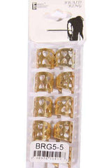 Gold Aluminum Braid Ring Tubes - Hearts