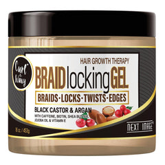 Next Image Braid Locking Gel - Black Castor & Argan 16oz