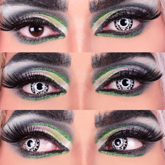 PRIMAL ® Necromancer - Black and White Color Contact lenses
