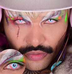 PRIMAL ® Plague - White Mini-Sclera Colored contact Lenses