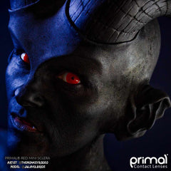 PRIMAL ® Red Mini Sclera - Red Colored contact Lenses
