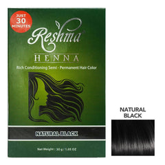 Reshma 30 Minute Henna Semi Permanent Hair Color - Natural Black