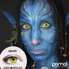 PRIMAL ® Raven - Yellow Colored contact Lenses