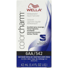 Wella Color Charm Permanent Liquid Hair Color - 6AA/542 Dark Blonde Intense Ash