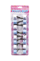 Sweet Kids Hair Baubles - Square #SQ10 Light Blue & White