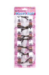 Sweet Kids Hair Baubles - Square #SQ8 Brown & White