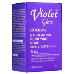 Glow VIOLET GLOW ® SAVON Exfoliant Purifiant Éclaircissant pour la peau - Authentic Skincare Treatment