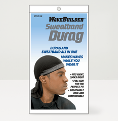WaveBuilder Sweatband Du Rag #196 Black