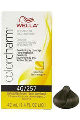 Wella Color Charm Permanent Liquid Hair Color - 4G/257 Dark Golden Brown