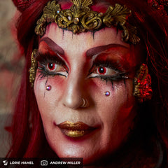 PRIMAL ® Wraith II - White & Red Colored Contact Lenses