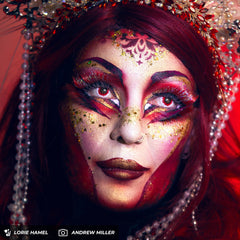 PRIMAL ® Wraith II - White & Red Colored Contact Lenses