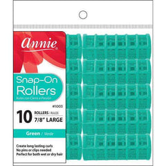 Annie Snap-On Rollers 7/8" Large Green #1003