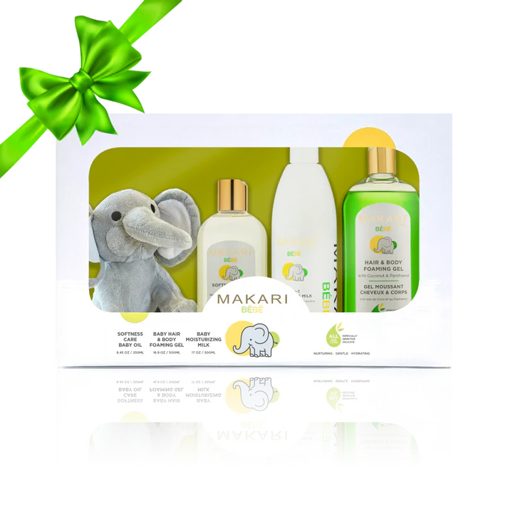 Makari de Suisse MAKARI BÉBÉ ® COFFRET Huile Douceur, Gel Moussant et Lait Nourrissant - Authentic Skincare Treatment