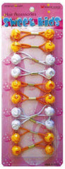Magic Gold Hair Baubles - Rose #F8 White & Yellow
