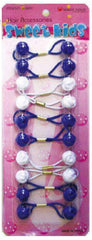 Magic Gold Hair Baubles - Rose #F9 White & Blue