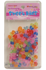 Sweet Kids Hair Beads - Crystal Heart Mix #1991