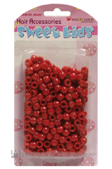 Sweet Kids Hair Beads - Red #1628