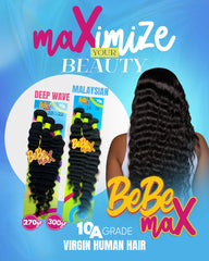 BeBe MAX 100% Virgin Human Hair Multipack 10A - Malaysian Wave